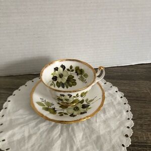 Vtg Royal Adderley Floral Teacup and Saucer